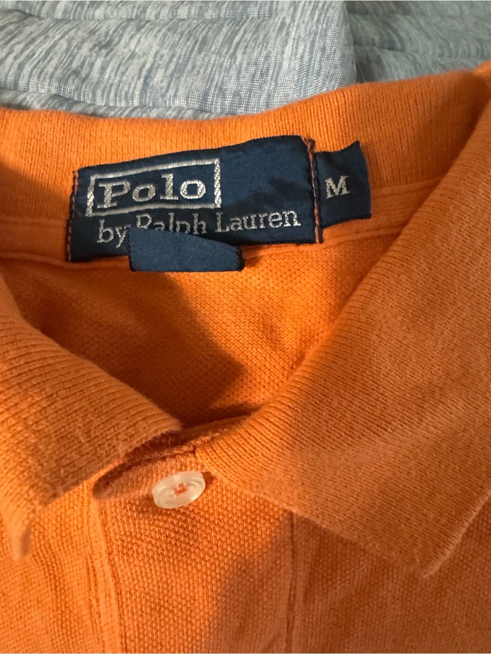 Ralph Lauren Orange Polo with Green Pony Logo